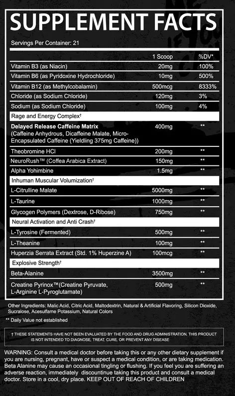 AfterDark InHuman Pre-Workout 257g