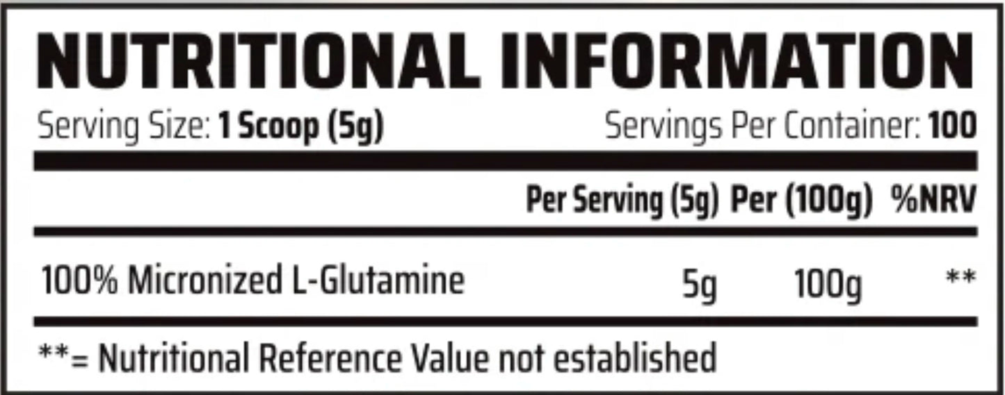 Chemical Warfare Micronised Glutamine 500g